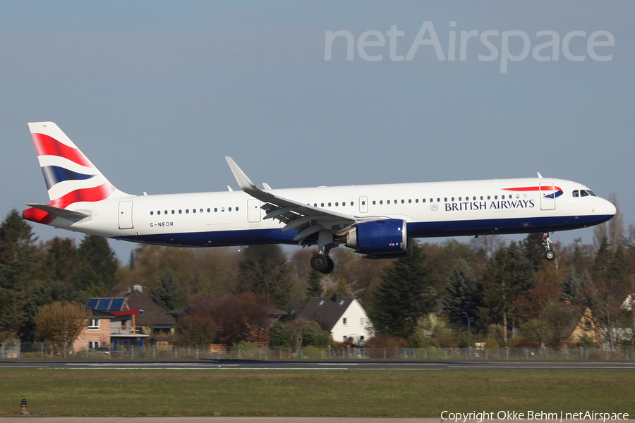 British Airways Airbus A321-251NX (G-NEOR) | Photo 313700