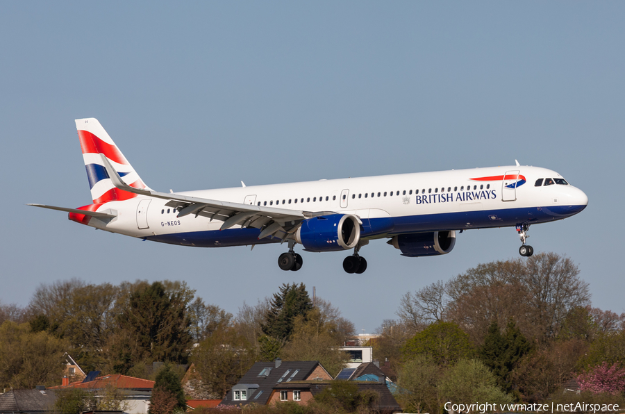 British Airways Airbus A321-251NX (G-NEOS) | Photo 504680
