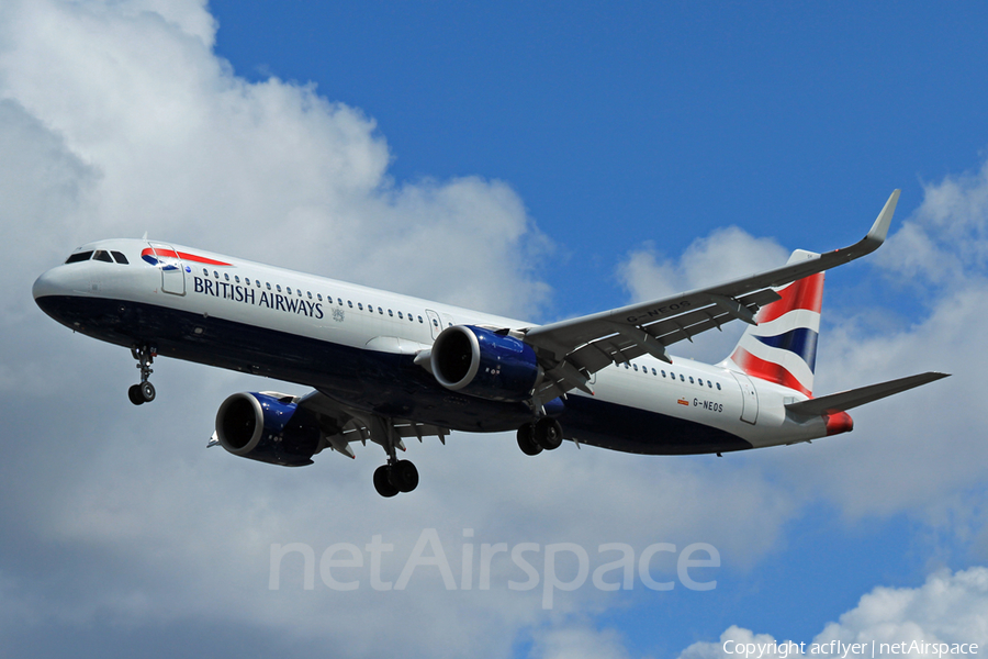 British Airways Airbus A321-251NX (G-NEOS) | Photo 397578