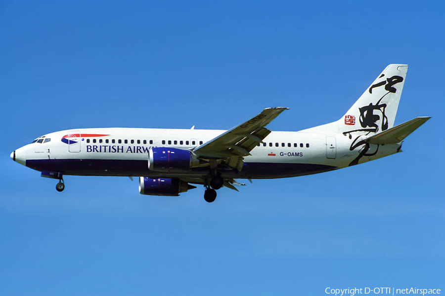British Airways Boeing 737-37Q (G-OAMS) | Photo 396695