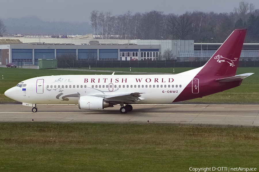 British World Airlines Boeing 737-3Q8 (G-OBWZ) | Photo 454510