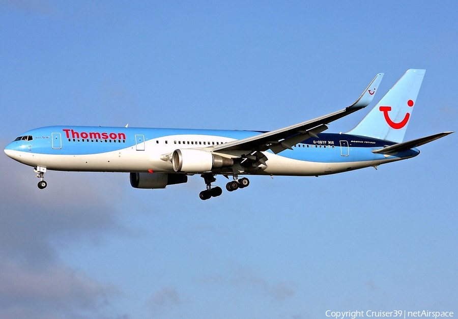 Thomson Airways Boeing 767-304(ER) (G-OBYF) | Photo 92227