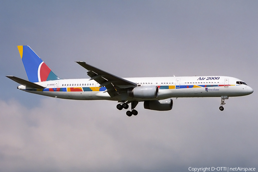 Air 2000 Boeing 757-236 (G-OOOS) | Photo 179501