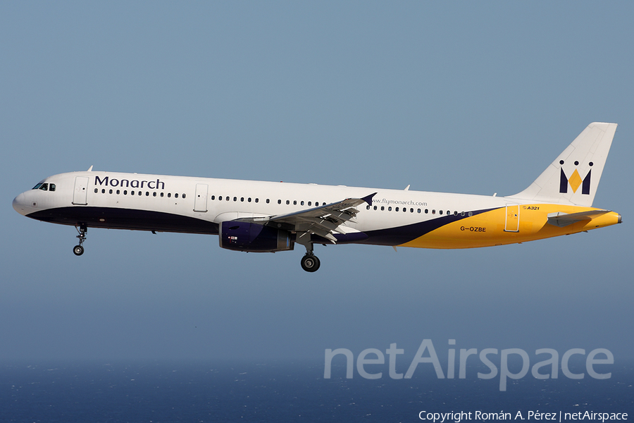 Monarch Airlines Airbus A321-231 (G-OZBE) | Photo 281625