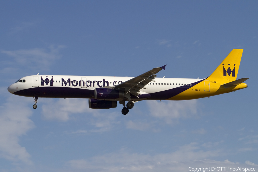 Monarch Airlines Airbus A321-231 (G-OZBF) | Photo 414945