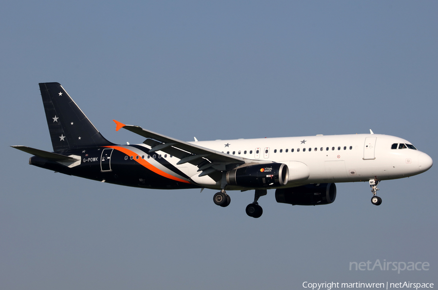 Titan Airways Airbus A320-233 (G-POWK) | Photo 224594