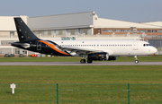 Titan Airways Airbus A320-232 (G-POWM) at  Hamburg - Finkenwerder, Germany