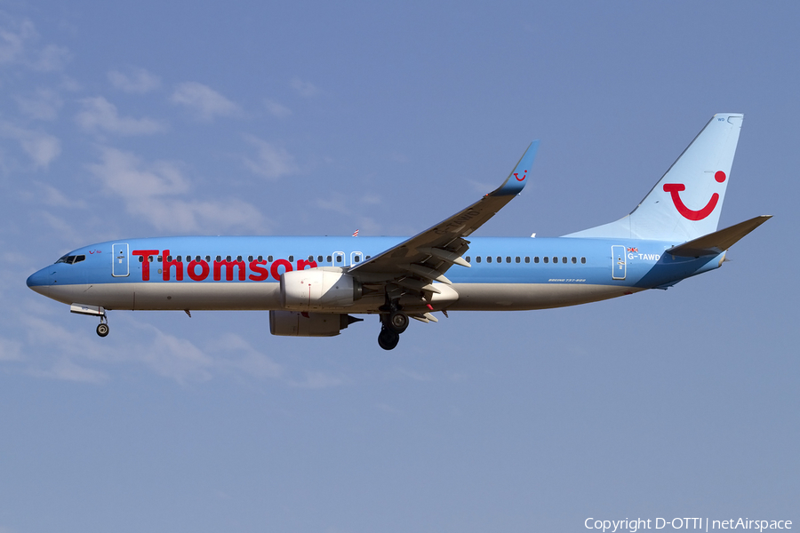 Thomson Airways Boeing 737-8K5 (G-TAWD) | Photo 416124