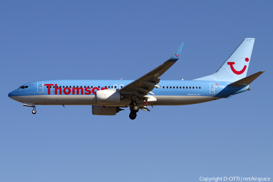 Thomson Airways Boeing 737-8K5 (G-TAWI) | Photo 414035