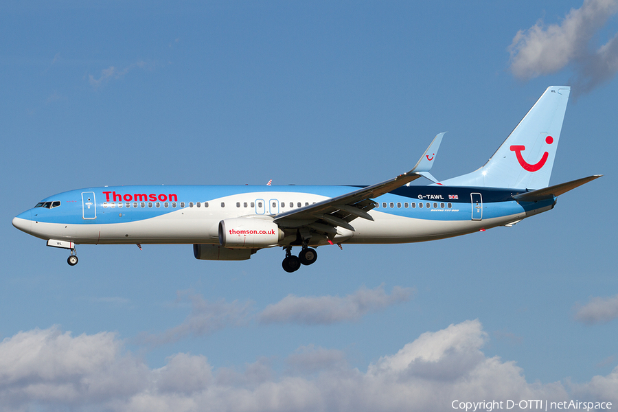 Thomson Airways Boeing 737-8K5 (G-TAWL) | Photo 518976