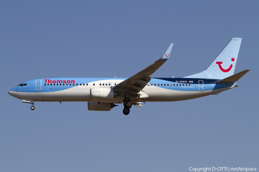 Thomson Airways Boeing 737-8K5 (G-TAWO) | Photo 415438