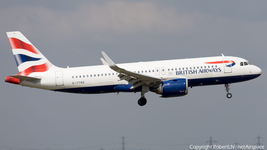 British Airways Airbus A320-251N (G-TTND) | Photo 594036