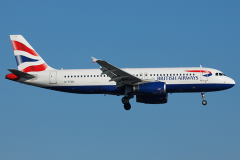 British Airways Airbus A320-232 (G-TTOE) at  London - Heathrow, United Kingdom