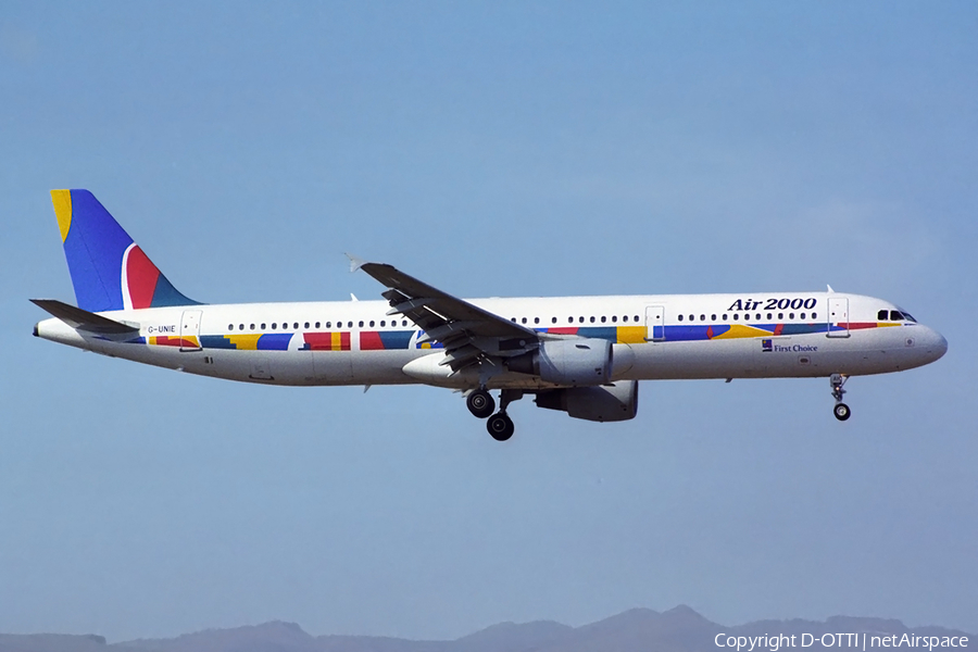 Air 2000 Airbus A321-211 (G-UNIE) | Photo 373253