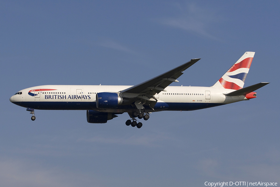 British Airways Boeing 777-236(ER) (G-VIIG) | Photo 278371