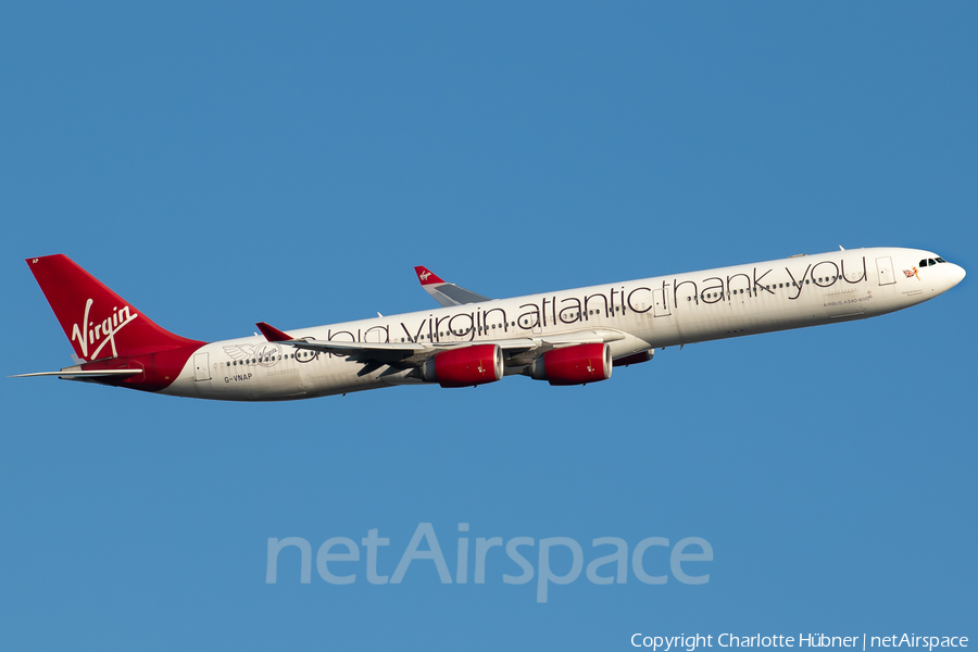 Virgin Atlantic Airways Airbus A340-642 (G-VNAP) | Photo 377569