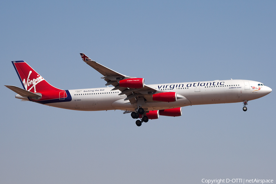 Virgin Atlantic Airways Airbus A340-311 (G-VSEA) | Photo 204567