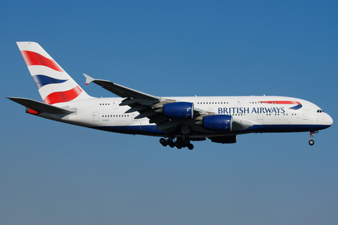 British Airways Airbus A380-841 (G-XLEC) at  London - Heathrow, United Kingdom