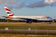 British Airways Airbus A380-841 (G-XLEG) at  Miami - International, United States