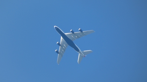 British Airways Airbus A380-841 (G-XLEI) at  In Flight - Southampton, United Kingdom