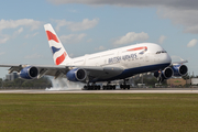 British Airways Airbus A380-841 (G-XLEL) at  Miami - International, United States