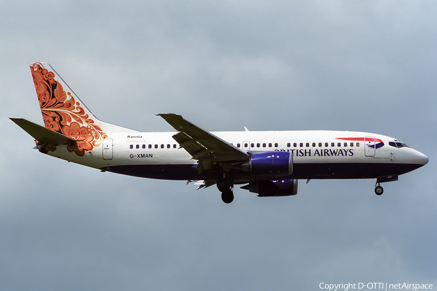 British Airways Boeing 737-36N (G-XMAN) | Photo 395050