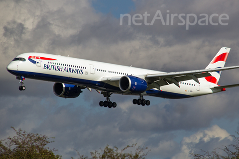 British Airways Airbus A350-1041 (G-XWBJ) at  London - Heathrow, United Kingdom