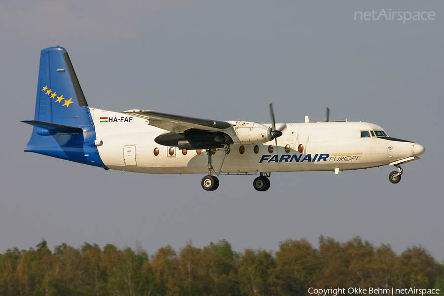 Farnair Europe Fokker F27-500 Friendship (HA-FOF) | Photo 38753