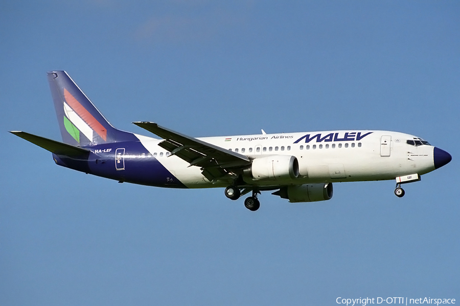 Malev Hungarian Airlines Boeing 737-3Y0 (HA-LEF) | Photo 156167