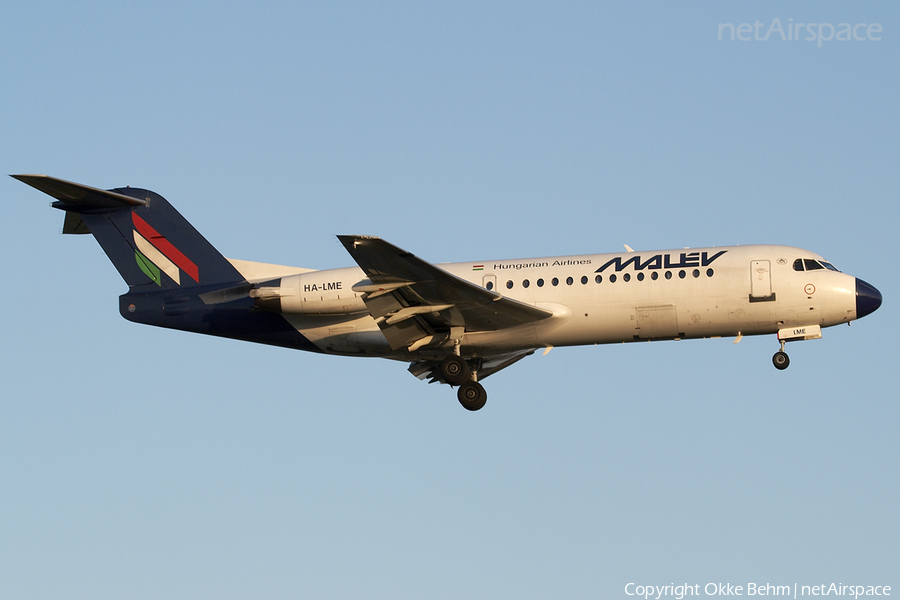 Malev Hungarian Airlines Fokker 70 (HA-LME) | Photo 42035