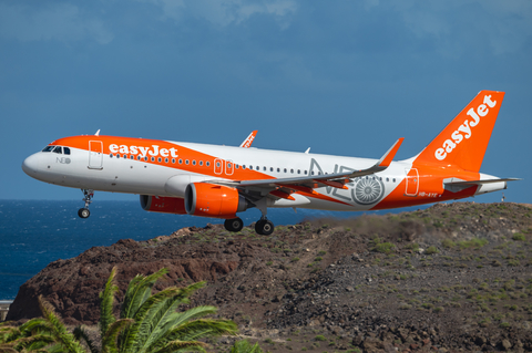 easyJet Switzerland Airbus A320-251N (HB-AYE) at  Gran Canaria, Spain