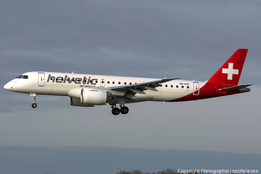 Helvetic Airways Embraer ERJ-190E2 (ERJ-190-300STD) (HB-AZC) | Photo 422648