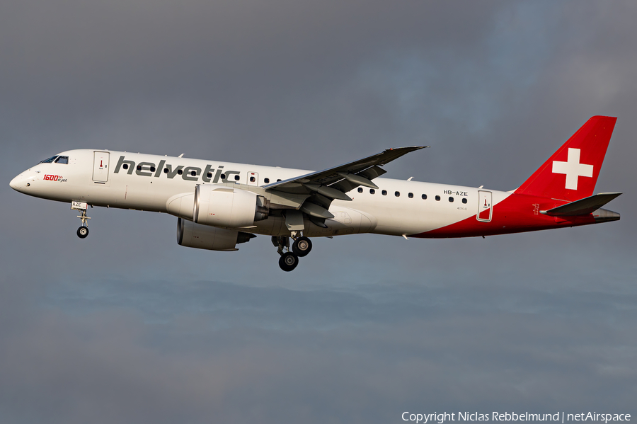 Helvetic Airways Embraer ERJ-190E2 (ERJ-190-300STD) (HB-AZE) | Photo 481046