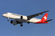 Helvetic Airways Embraer ERJ-190 E2 (ERJ-190-300STD) (HB-AZE) at  Warsaw - Frederic Chopin International, Poland