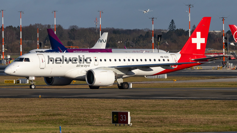 Helvetic Airways Embraer ERJ-190 E2 (ERJ-190-300STD) (HB-AZH) at  Hamburg - Fuhlsbuettel (Helmut Schmidt), Germany