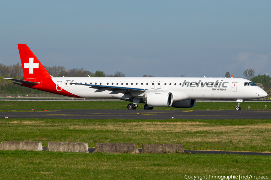 Helvetic Airways Embraer ERJ-195E2 (ERJ-190-400STD) (HB-AZI) | Photo 502980