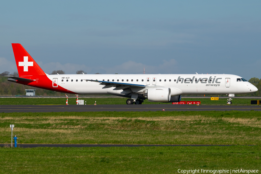 Helvetic Airways Embraer ERJ-195E2 (ERJ-190-400STD) (HB-AZI) | Photo 502981