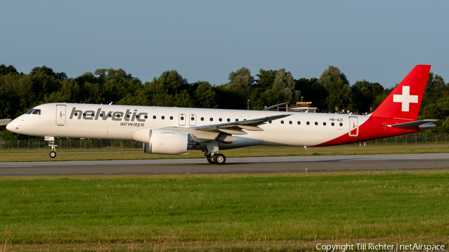 Helvetic Airways Embraer ERJ-195E2 (ERJ-190-400STD) (HB-AZI) | Photo 498954