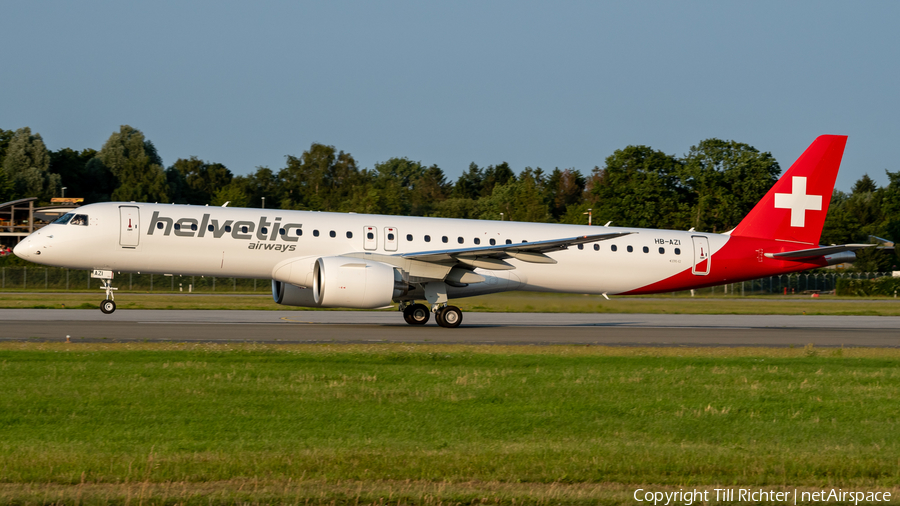 Helvetic Airways Embraer ERJ-195E2 (ERJ-190-400STD) (HB-AZI) | Photo 498955