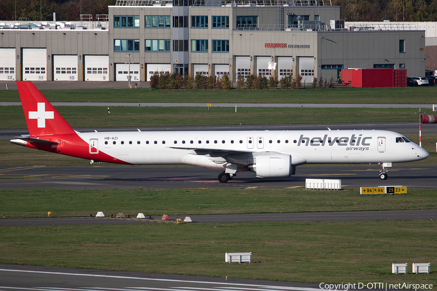 Helvetic Airways Embraer ERJ-195E2 (ERJ-190-400STD) (HB-AZI) | Photo 534689