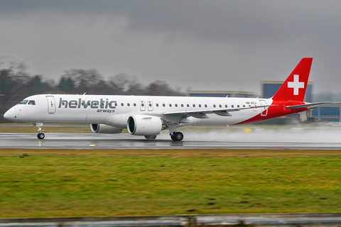 Helvetic Airways Embraer ERJ-195E2 (ERJ-190-400STD) (HB-AZJ) at  Hamburg - Fuhlsbuettel (Helmut Schmidt), Germany