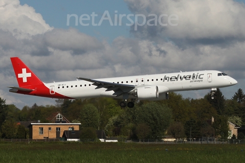 Helvetic Airways Embraer ERJ-195E2 (ERJ-190-400STD) (HB-AZJ) at  Hamburg - Fuhlsbuettel (Helmut Schmidt), Germany