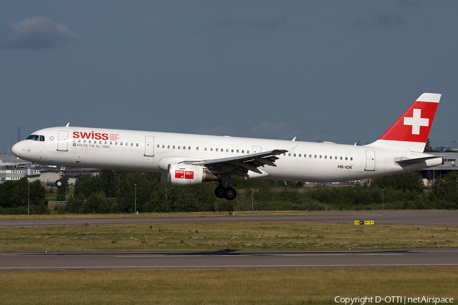 Swiss International Airlines Airbus A321-111 (HB-IOK) | Photo 267256