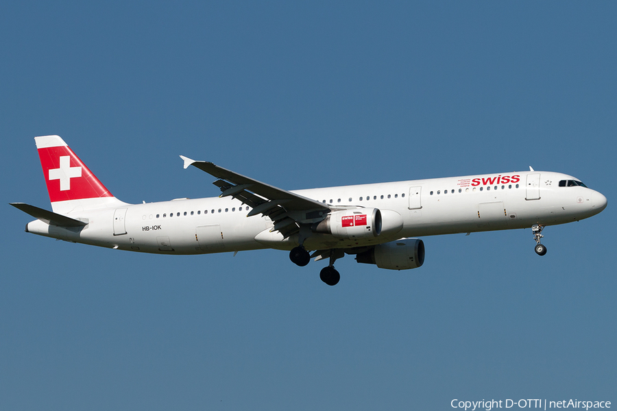 Swiss International Airlines Airbus A321-111 (HB-IOK) | Photo 197247