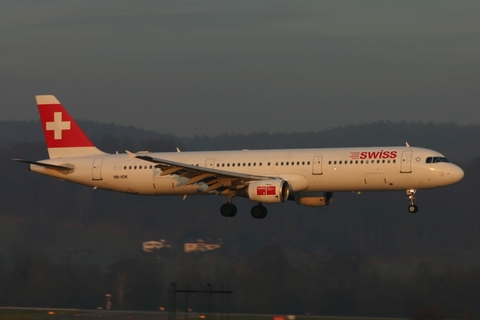 Swiss International Airlines Airbus A321-111 (HB-IOK) at  Zurich - Kloten, Switzerland