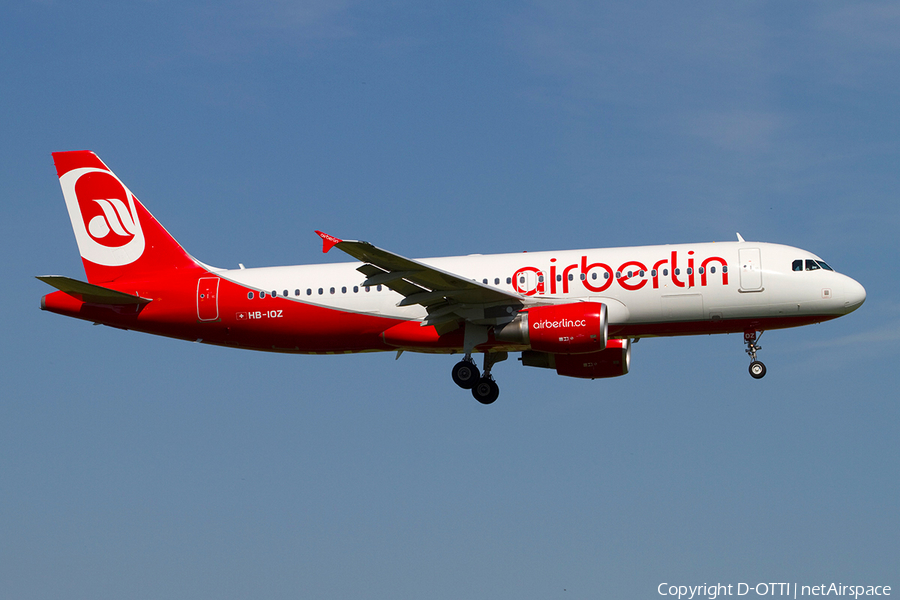 Air Berlin (Belair) Airbus A320-214 (HB-IOZ) | Photo 388179