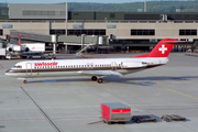 Swissair Fokker 100 (HB-IVI) at  Zurich - Kloten, Switzerland