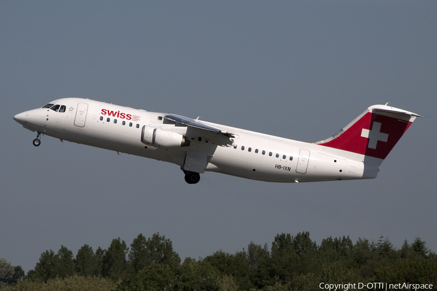 Swiss International Airlines BAe Systems BAe-146-RJ100 (HB-IXN) | Photo 408913