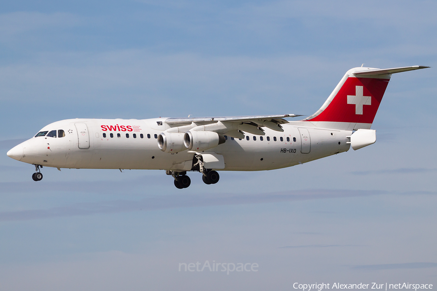 Swiss International Airlines BAe Systems BAe-146-RJ100 (HB-IXO) | Photo 119104