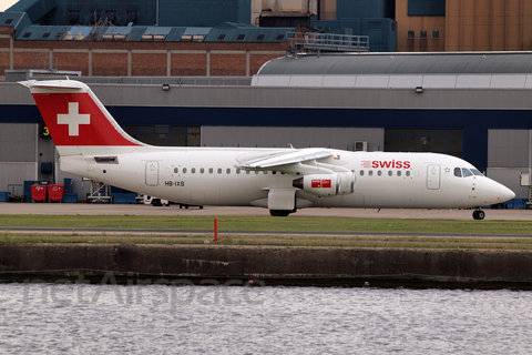 Swiss International Airlines BAe Systems BAe-146-RJ100 (HB-IXS) at  London - City, United Kingdom